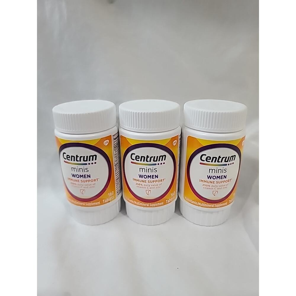 Centrum Minis + Immune Support For Women 160 Tabs Ea. Exp: 12/26 Fresh 3 Pack